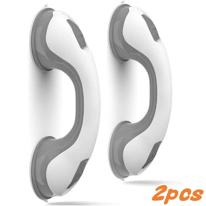2-Pack Vacuum Suction Shower Grab Bars – Non-Slip Bathroom Safety Handles for Seniors
