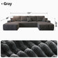 131-Inch U-Shaped Modular Cloud Sectional Sofa Bed – Oversized Boneless Corduroy Deep Seat Couch, No Assembly Required