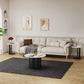 Modern 3-Piece Nesting Coffee Table Set with Faux Marble Tops & Metal Legs for Living Room and Small Spaces