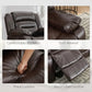 Oversized Faux Leather Power Recliner Chair, Electric Overstuffed Reclining Single Sofa with Thick Cushioned Seat & Backrest