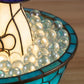 Halloween Ghost Reading in Bathtub Table Lamp, Stained Glass Night Light for Bedroom and Living Room Decor