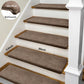 Non-Slip Bullnose Stair Treads, Ultra-Plush Washable Self-Adhesive Carpet Mats for Indoor Steps & Senior Home Safety