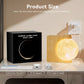 Moon Lamp Sunrise Alarm Clock with White Noise, Dual Alarms, 10 RGB Light Modes, Sleep Timer, Wood Grain Finish
