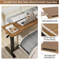 Height Adjustable Overbed Table with Hidden Wheels – Rolling Bedside Laptop Desk, Mobile Bed Table for Home & Bedroom