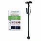 Adjustable Folding Walking Cane with LED Light – Self-Standing Quad Base & Ergonomic Handle