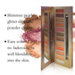 12-Color Pearlescent Shimmer Eyeshadow Palette with Mirror, Waterproof, Long-Lasting Eye Makeup