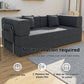 78.7-Inch Convertible Sleeper Sofa Bed – Modular Corduroy Foldable Futon Loveseat with Removable Armrests & Backrest, No-Tool Assembly