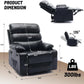 PU Leather Massage Recliner Chair with Heat – Full Body Airbag Upholstered Lounge Chair with Side Pocket