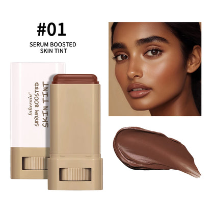 Serum-Boosted Foundation Stick, Silky Moisturizing Skin Tint Balm, Medium Coverage & Natural Finish