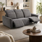 Power Reclining 3-Seater Sofa – Zero Gravity Wall-Hugger Couch with Adjustable Headrests, USB-A & USB-C Charging Ports