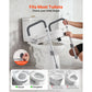 5" Raised Toilet Seat with Arms – Adjustable Width Elevated Toilet Riser with Handles, 350 lb Capacity