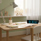 LED Digital Alarm Clock with Bottom Glow Light, Date, Day & Temperature Display, Dual Alarms, DST, 3-Level Brightness – Blue