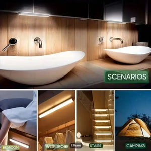 Wireless Motion Sensor LED Night Light, Energy-Saving Safety Light for Stairs, Hallway, Bedroom & Indoor Home Use