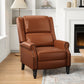Modern Faux Leather Pushback Recliner Chair, Manual Reclining Armchair for Living Room & Bedroom