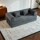 79-Inch Folding Convertible Sofa Bed – Oversized Corduroy Boneless Futon Loveseat & Floor Couch for Small Spaces