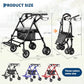 2-in-1 Rollator Walker and Transport Wheelchair for Seniors & Adults, Adjustable Height, Carbon Steel Frame, 6-Inch Wheels, Underseat Storage