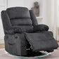 360° Swivel Rocking Recliner Chair with Cup Holder, Oversized Corduroy Glider Lounge Chair for Living Room & Nursery