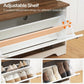 Hall Tree with Bench, Coat Rack & Shoe Cabinet, Entryway Storage Bench with Flip Drawers, Shoe Organizer, White & Walnut