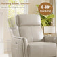 Electric Swivel Rocker Recliner Chair, 360° Power Faux Leather Glider Rocking Recliner for Living Room & Nursery