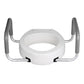 3.5" Raised Toilet Seat with Arms – Elevated Toilet Riser with Padded Handles, 300 lb Capacity