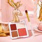Deer-Themed Makeup Gift Set with Blush, Eyeshadow Palette, Lipstick & Lip Gloss