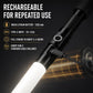 LED Walking Stick with Detachable Light, USB-C Rechargeable Aluminum Alloy Hiking Cane for Night Walking, Camping & Trekking