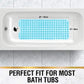 Extra Large Non-Slip Bathtub & Shower Mat 40x16 Inch, PVC Bath Mat with Suction Cups & Drain Holes, Machine Washable