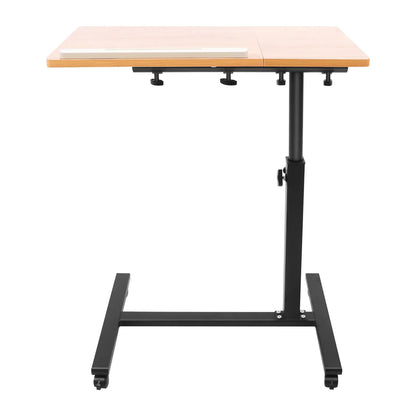 Mobile Overbed Table with Wheels, Rolling Laptop Computer Standing Desk & Bedside Cart for Hospital and Home Use