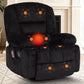 Oversized Corduroy Swivel Rocker Recliner Chair with Massage & Heat, 360° Glider with Cup Holder, Side Pockets & Storage