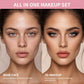 All-in-One Makeup Kit with Eyebrow Makeup, Eyeliner & Eyeshadow, Portable Cosmetics Set for Beginners