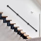 Wall-Mounted Stair Handrail – 8FT/12FT Heavy-Duty Metal Pipe Railing, 3-Section Safety Grab Bar for Stairs