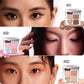 6-Color Eyeshadow Palette, Matte Shimmer & Glitter, Nude Pink Brown & Smoky Black, Highly Pigmented Pressed Powder