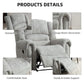 Manual Recliner Chair – Classic Upholstered Single Sofa with Padded Arms & Backrest for Living Room