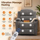 Oversized Power Lift Recliner Chair with Heat & Massage, Electric Stand Assist Recliner with Cup Holders & Side Pockets
