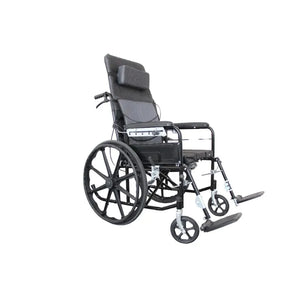 Foldable Manual Wheelchair with Flip Armrests and Solid Tires