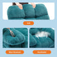 Oversized Manual Recliner Chair, 300 lb Capacity Fabric Single Sofa with Liftable Footrest, Side Pocket & 155° Reclining Backrest