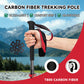 2-Pack Ultra-Light Carbon Fiber Foldable Trekking Poles – Adjustable 4-Section Hiking Sticks with EVA Grip