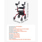 Foldable Rollator Walker with Seat for Seniors, 300 lb Capacity, Lightweight Aluminum Frame, Adjustable Handles, Cup & Cane Holder, Storage Bag