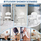 60° Swivel Shower Chair for Seniors – Height Adjustable Bath Seat with Backrest, Non-Slip Feet, 330 lb Capacity
