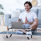 Foldable Laptop Bed Table with Storage – Portable Lap Desk for Study, Reading, Breakfast, Picnic & Home Use