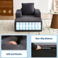 45-Inch Corduroy Cloud Chaise Lounge Sofa – Oversized Deep Seat Reading Chair with Wide Armrests & Back Pillow, No Assembly Required