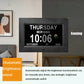 Large Display Digital Calendar Clock with Day & Date, Multiple Alarms, Auto Dimming, Remote Control for Seniors