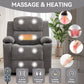 Power Lift Recliner Chair with 8-Point Vibration Massage & Lumbar Heat, Electric Stand Assist Chair with Cup Holders