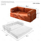 Folding Modular Sofa Bed – Convertible Corduroy Floor Couch & Lounge Mattress for Living Room, Bedroom & Guest Room
