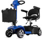 4-Wheel Electric Mobility Scooter for Seniors – All-Terrain 5 MPH Scooter, 265 lbs Capacity, 360° Swivel Seat & LED Light