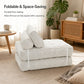 Folding Convertible Sofa Bed – Single Sleeper Chair & Floor Lounge with Back Support Pillow for Living Room, Bedroom & Guest Room