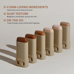 Tinted Moisturizer Foundation Stick, Lightweight Hydrating Balm, Sheer Coverage & Radiant Finish