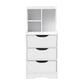 3-Drawer Tall Nightstand, 33.46-Inch Vertical Bedside Storage Cabinet, 27.56 lb Capacity for Bedroom & Study