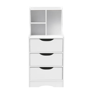 3-Drawer Tall Nightstand, 33.46-Inch Vertical Bedside Storage Cabinet, 27.56 lb Capacity for Bedroom & Study