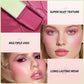 Cream Blush Stick with Puff, Natural Matte Finish, Long-Lasting & Blendable, 9 Shade Options
